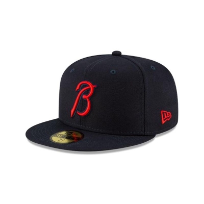 Atlanta Braves Gorra | New Era MLB Ligature 59fifty Fitted Cap Mexico - Azules